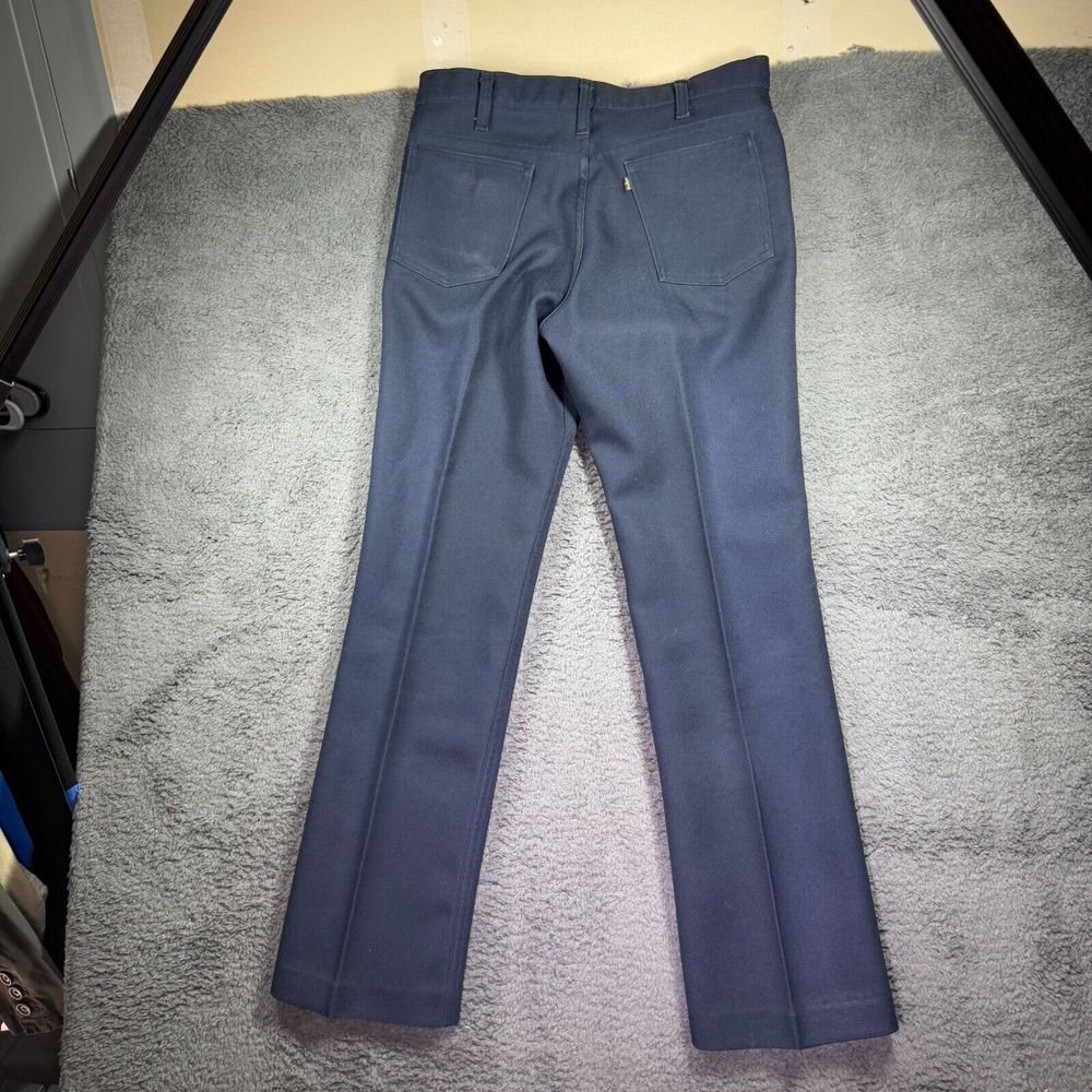 Levis Pants Mens 33x34 Polyester Dacron Slacks Trousers Electric Grandpa Dadcore - Picture 9 of 10